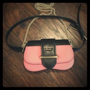 Prada City Calf Sidonie Leather Belt Bag